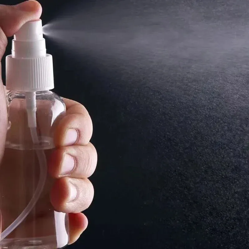 Mini flacon atomiseur cosmétique en plastique transparent