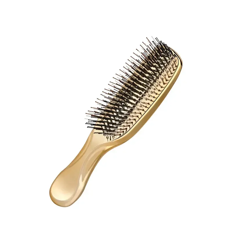 Peigne de massage capillaire, finition or rose