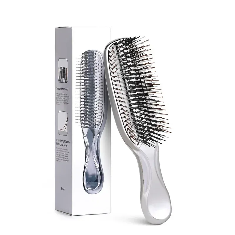 Masseur de tête japonais Premium – Brosse de shampoing pour cuir chevelu, démêlante pour cheveux humides – Or rose 8