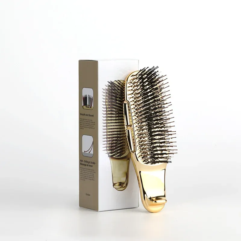 Masseur de tête japonais Premium – Brosse de shampoing pour cuir chevelu, démêlante pour cheveux humides – Or rose 13