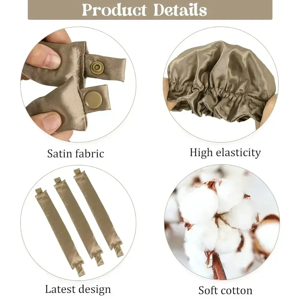 Ensemble de bigoudis en soie sans chaleur, tige à boucler sans chaleur, bandeau de nuit pour boucles paresseuses, outils de coiffure pour femmes, lot de 2 2