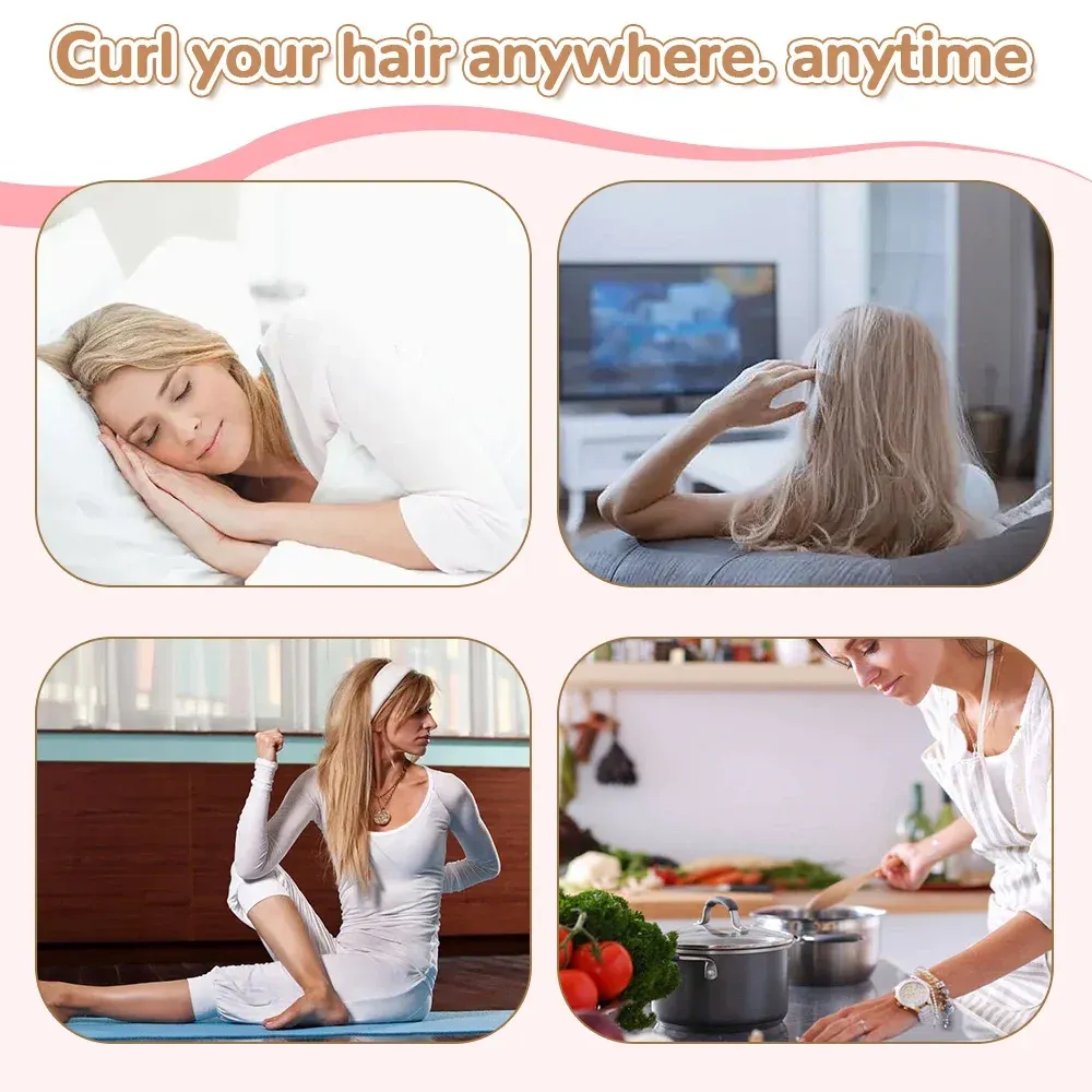 Accessoire de coiffure sans chaleur, style lifestyle