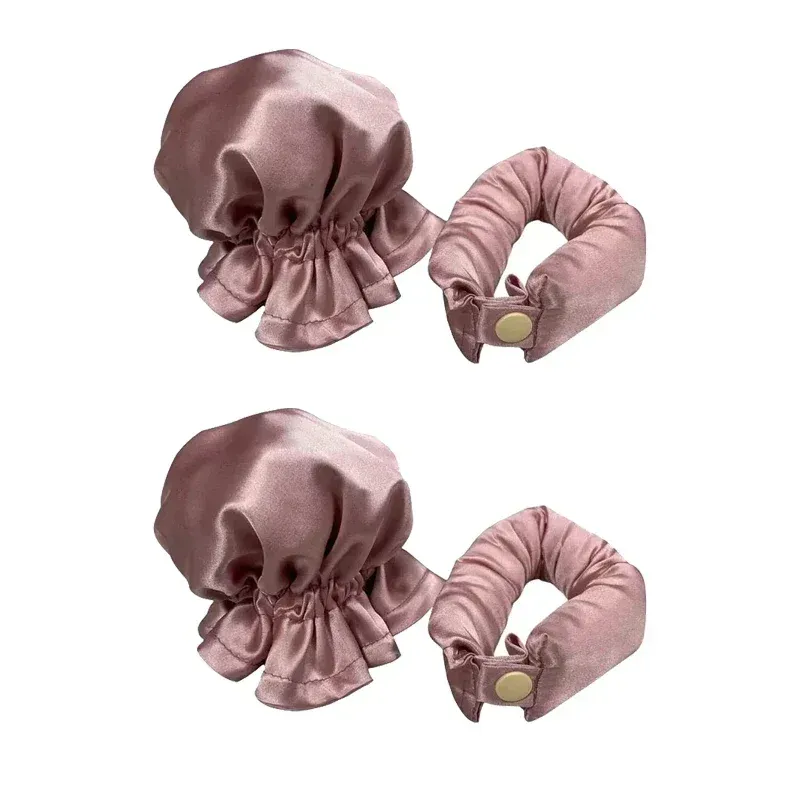 Ensemble de bigoudis en soie sans chaleur, tige à boucler sans chaleur, bandeau de nuit pour boucles paresseuses, outils de coiffure pour femmes, lot de 2 7