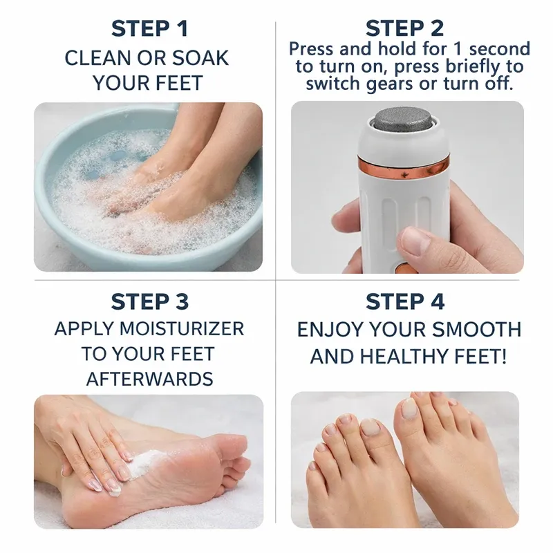 Râpe électrique pour pieds anti-callosités et éliminateur de peaux mortes 6