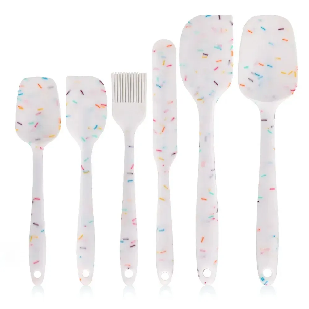 Ensemble de 6 spatules en silicone de qualité alimentaire, antiadhésives et résistantes à la chaleur 2