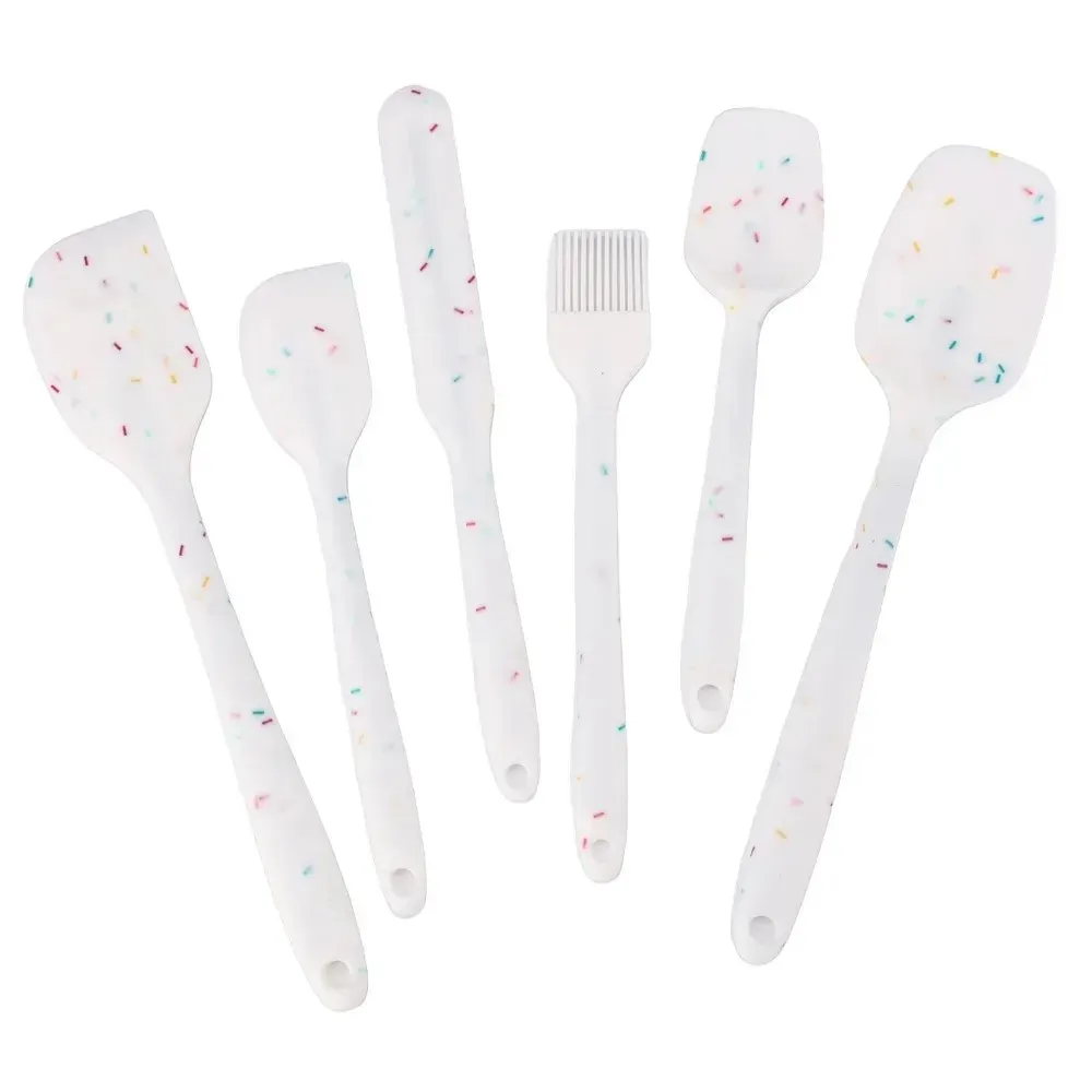 Ensemble de 6 spatules en silicone de qualité alimentaire, antiadhésives et résistantes à la chaleur 6