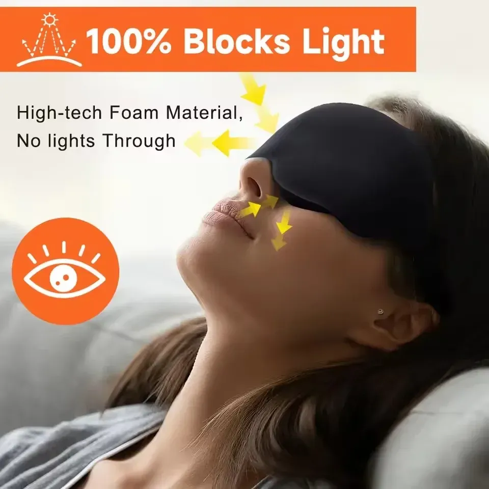 Masque de sommeil 6D occultant pour les yeux, doux et respirant, idéal pour le voyage 2