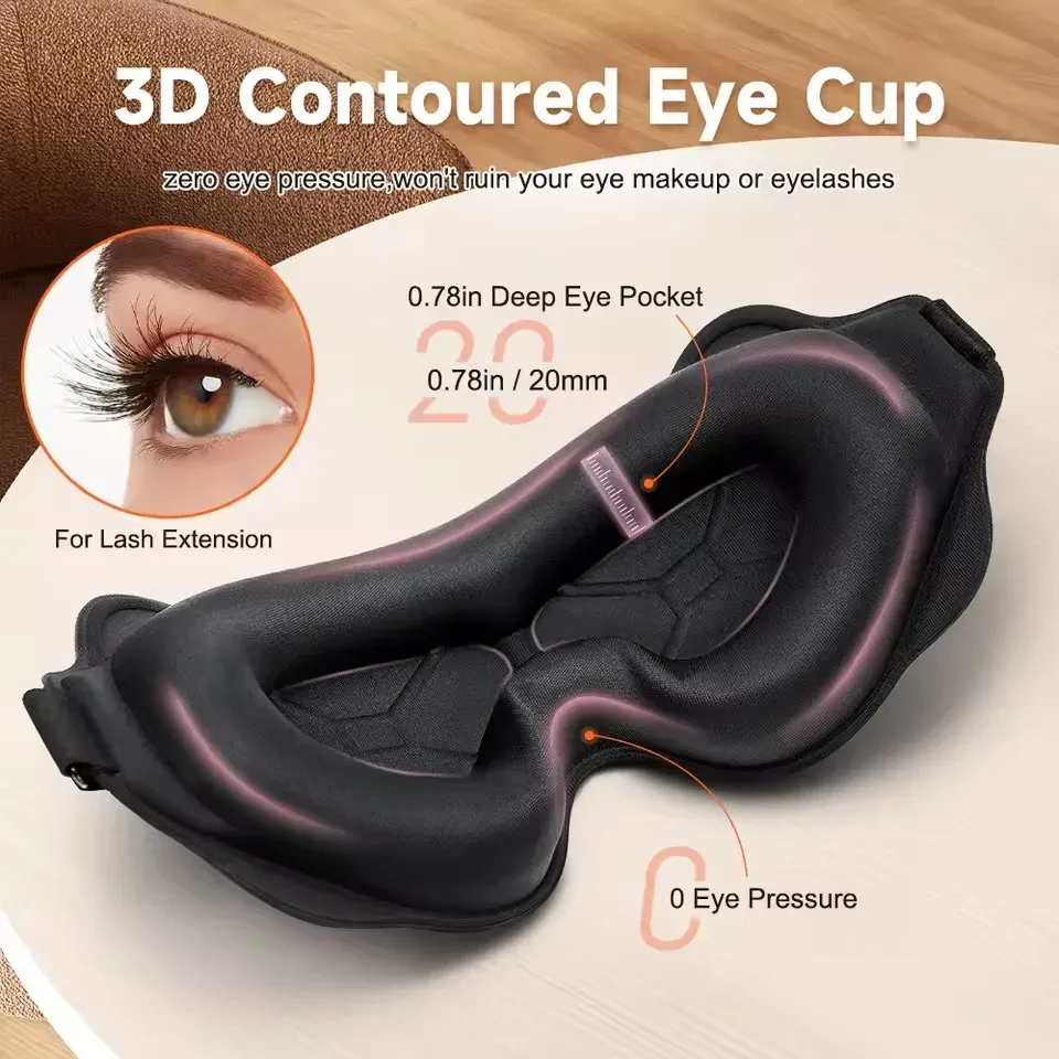 Masque de sommeil 6D occultant pour les yeux, doux et respirant, idéal pour le voyage 4