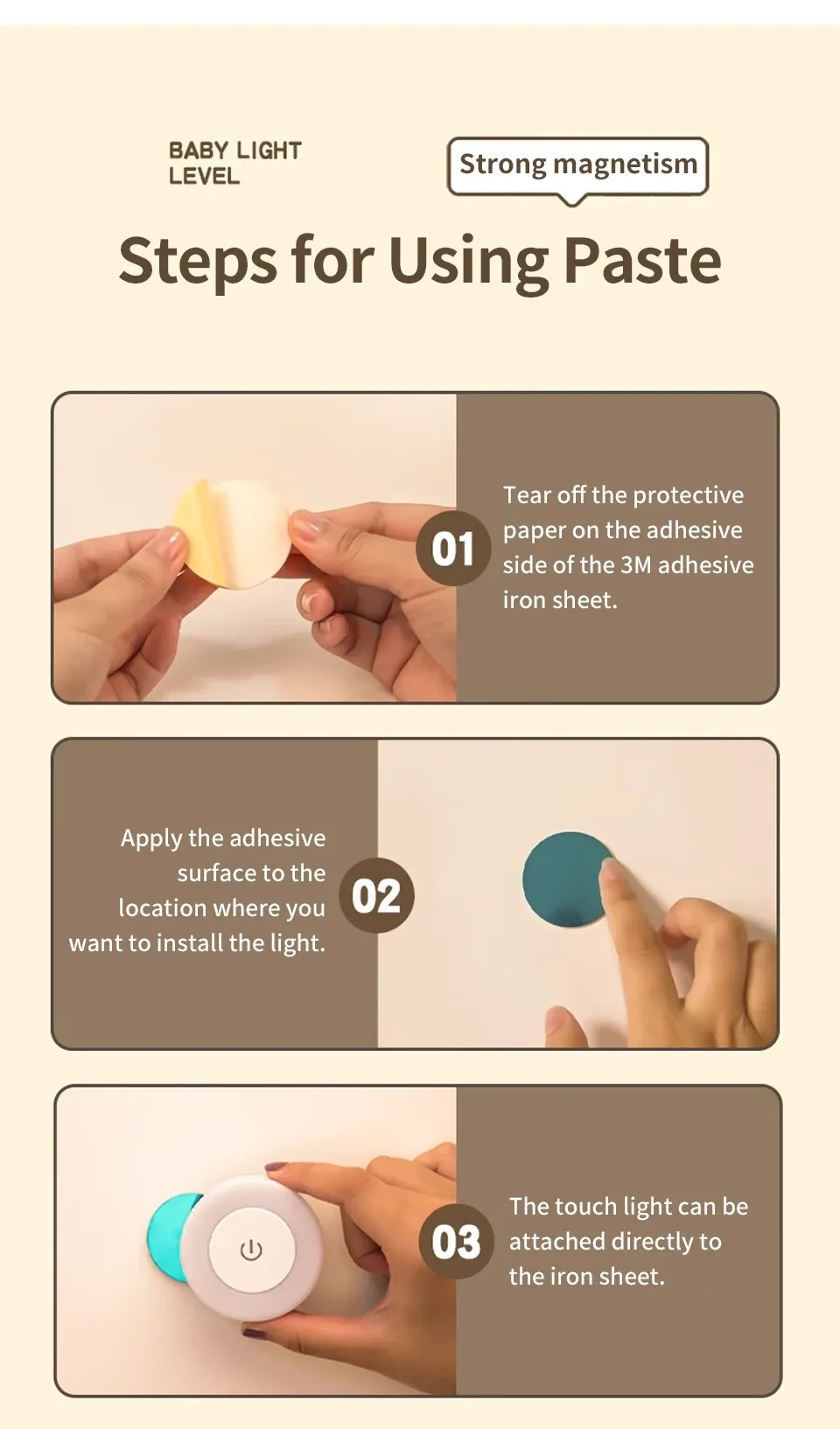 Veilleuse LED rechargeable en situation