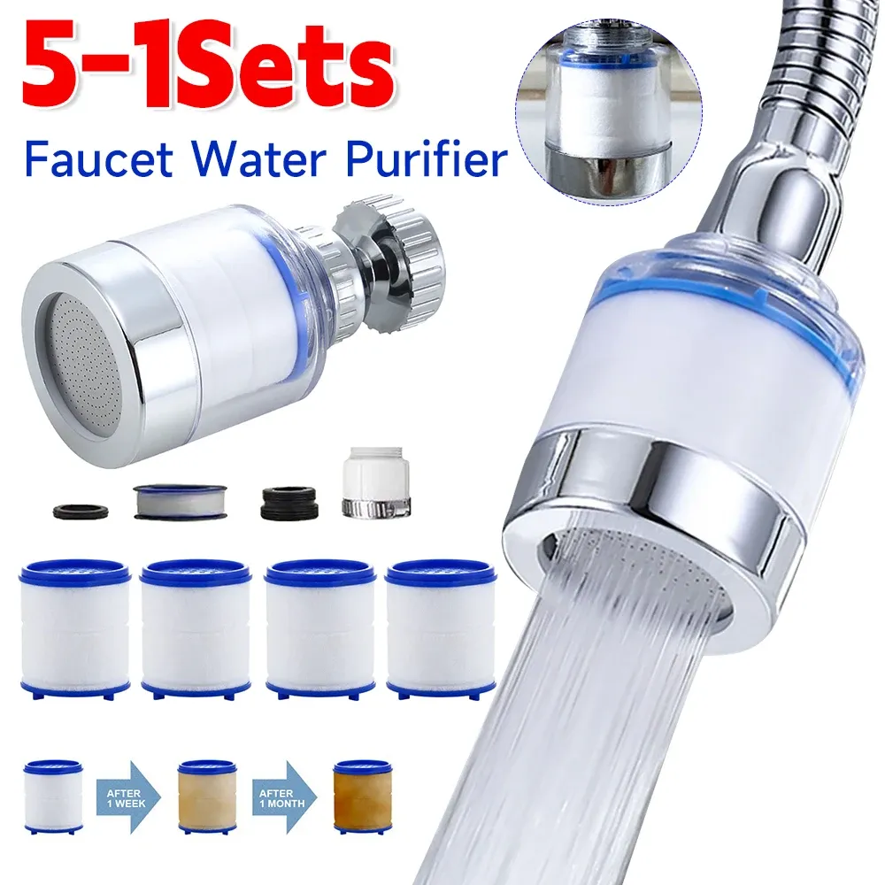Cartouche filtrante pour robinet, purificateur d'eau, filtre de douche en coton PP pour cuisine et salle de bain, élimine le chlore et les métaux lourds 2