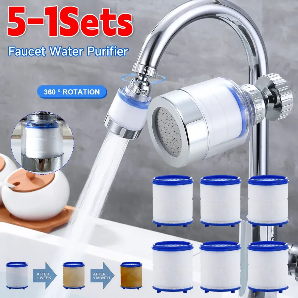 Cartouche filtrante pour robinet, purificateur d'eau, filtre de douche en coton PP pour cuisine et salle de bain, élimine le chlore et les métaux lourds - Image 1