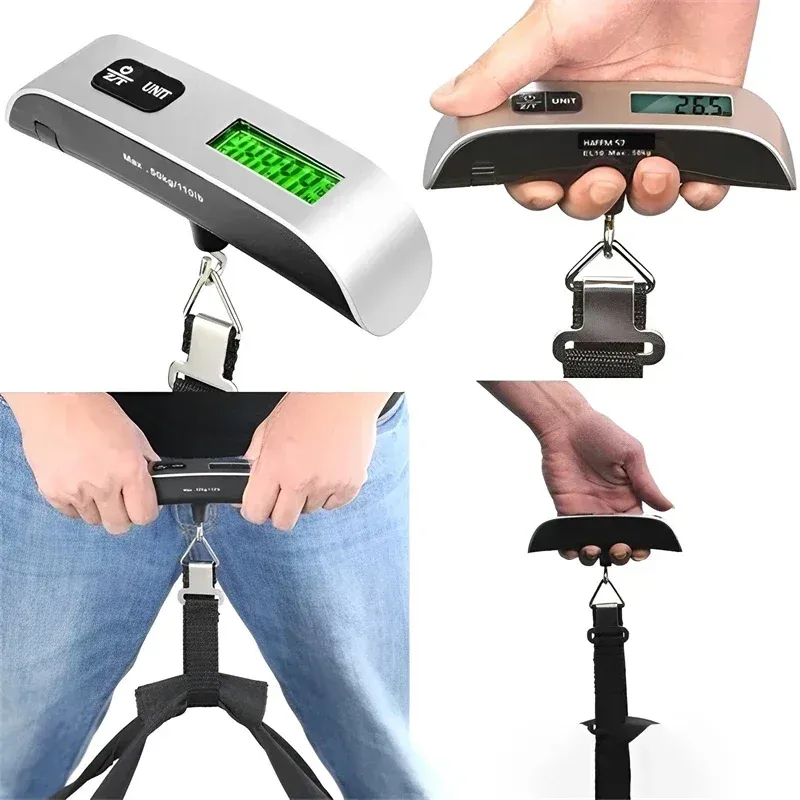 Balance électronique portable pour bagages à main, 110 lb / 50 kg, écran LCD numérique, pèse-valise de voyage 4