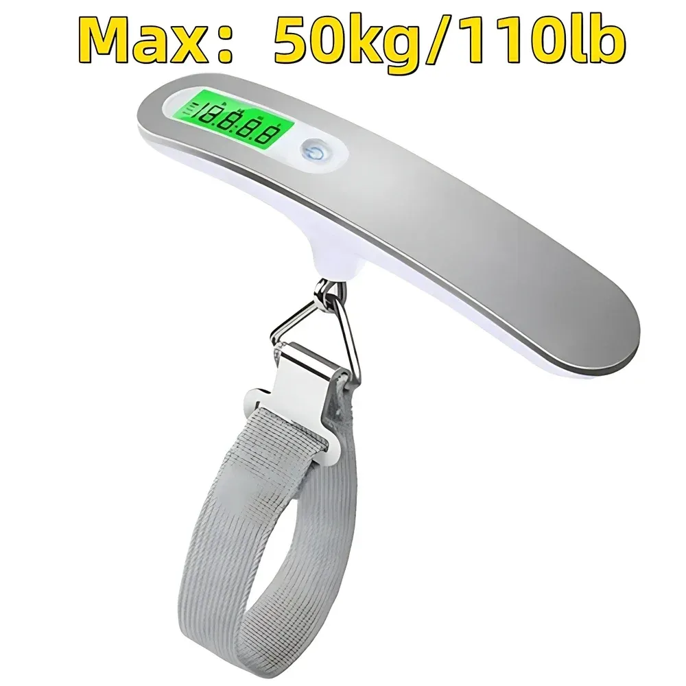 Balance électronique portable pour bagages à main, 110 lb / 50 kg, écran LCD numérique, pèse-valise de voyage 7