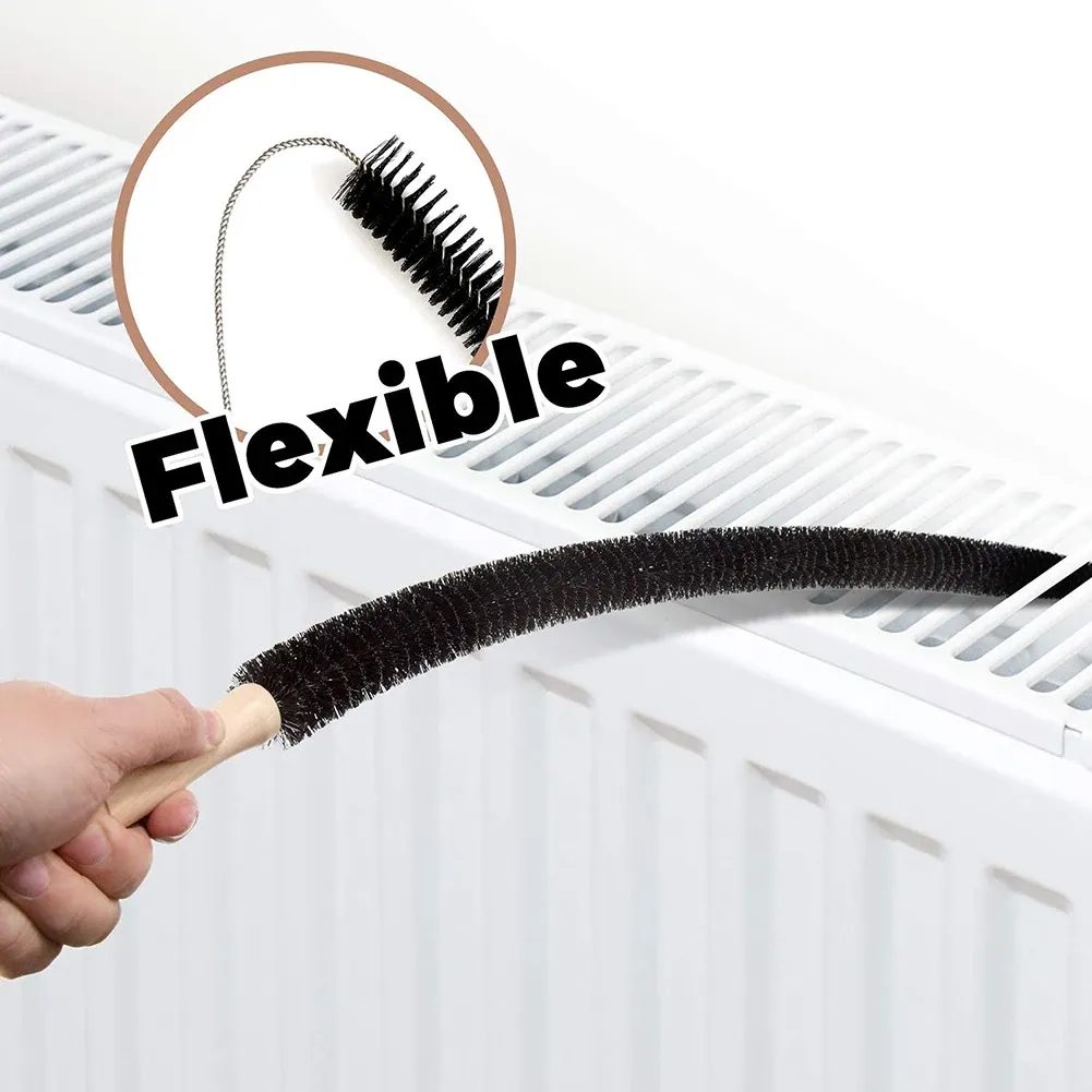 Brosse de nettoyage flexible à poils longs pour radiateur, sèche-linge et fentes difficiles d'accès, outil de dépoussiérage domestique - Image 1