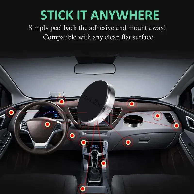 Support de téléphone magnétique universel pour voiture, fixation murale autocollante, compatible iPhone, Xiaomi, Huawei, Samsung 5