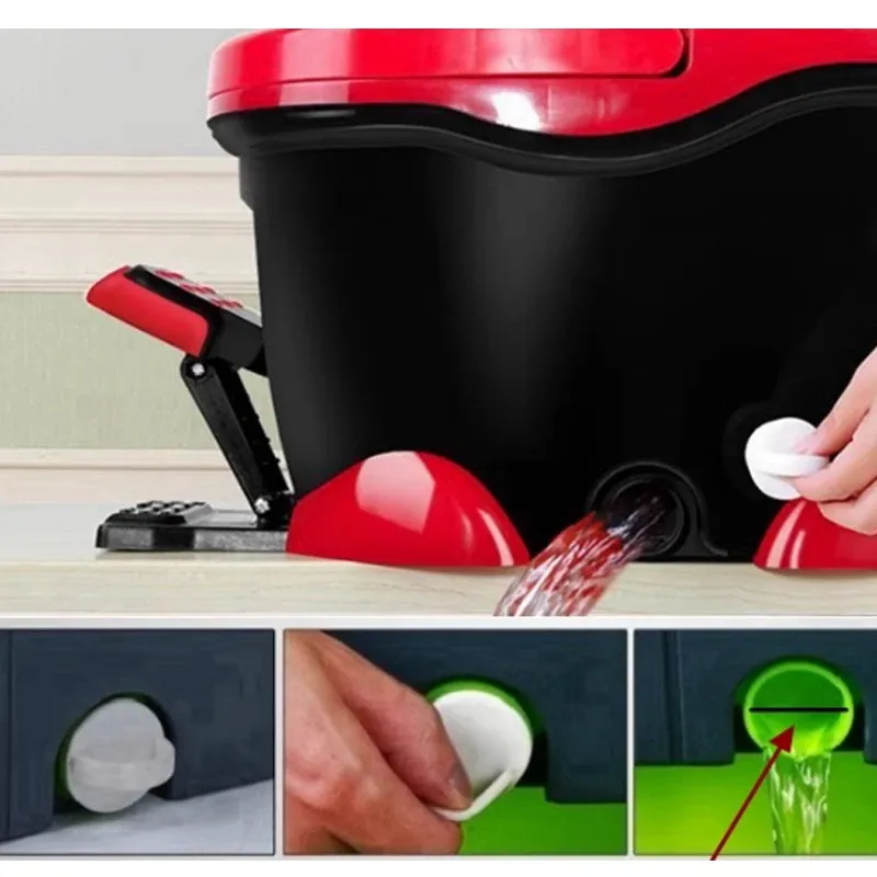 Bouchon rotatif blanc pour seau de vadrouille en silicone 5
