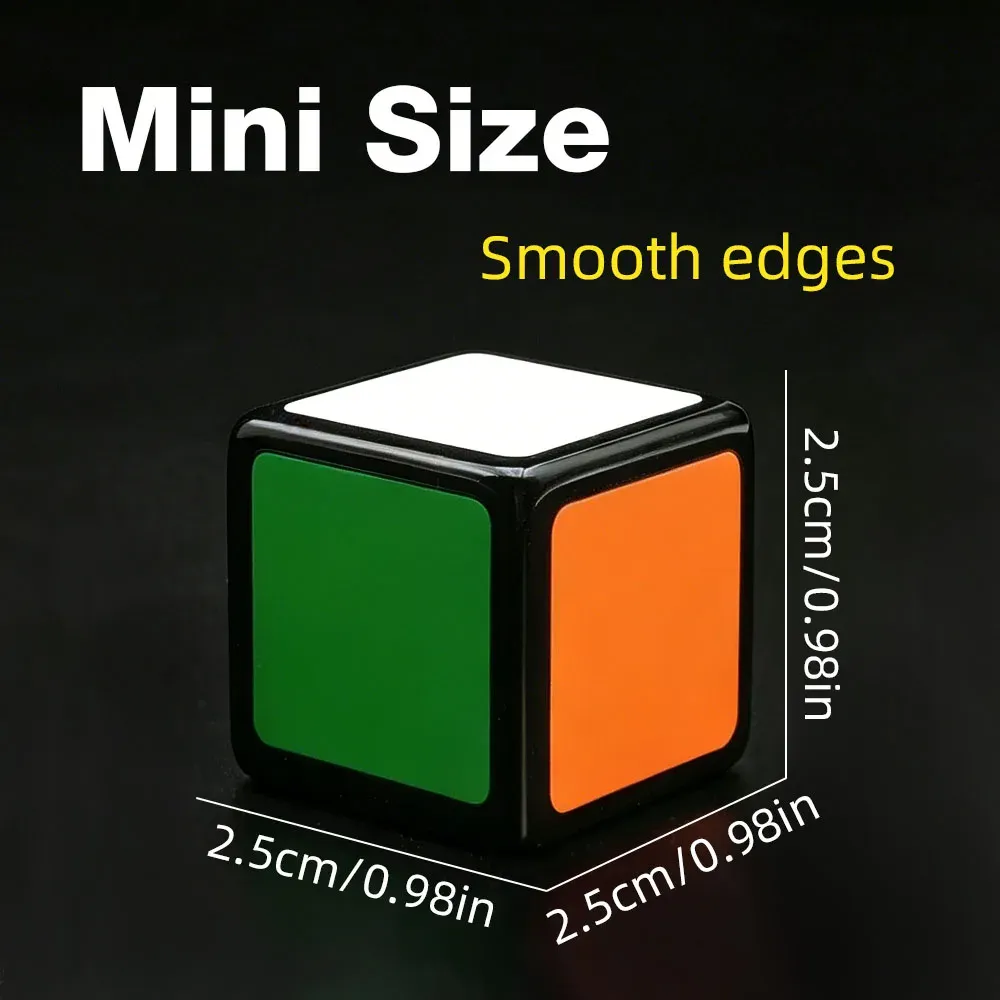 Mini cube magique 1x1 anti-stress, cube de décompression portable pour enfants et adultes 5