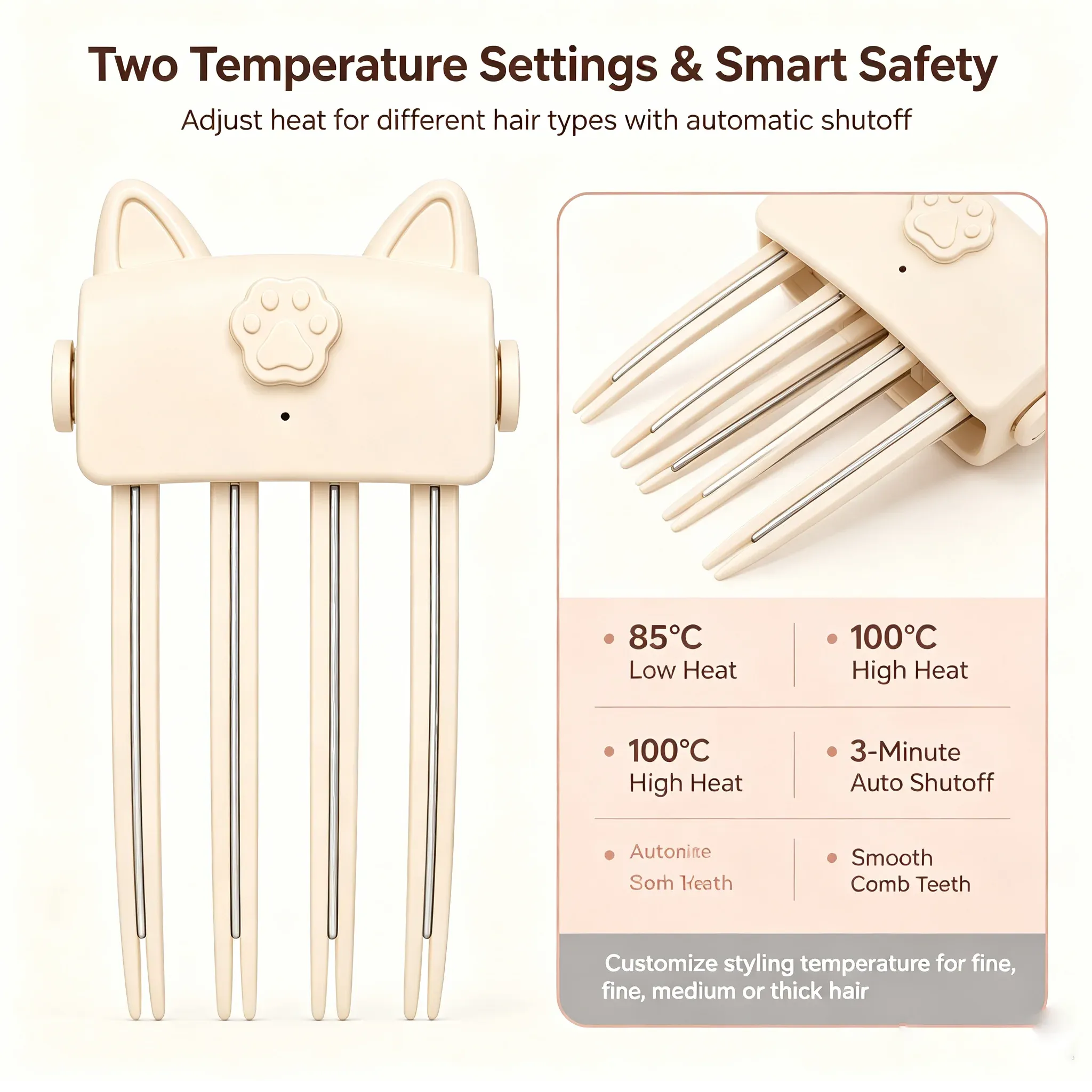Peigne volumateur sans fil pour racines, brosse de coiffage rechargeable, outil de volume sûr pour des coiffures quotidiennes 6