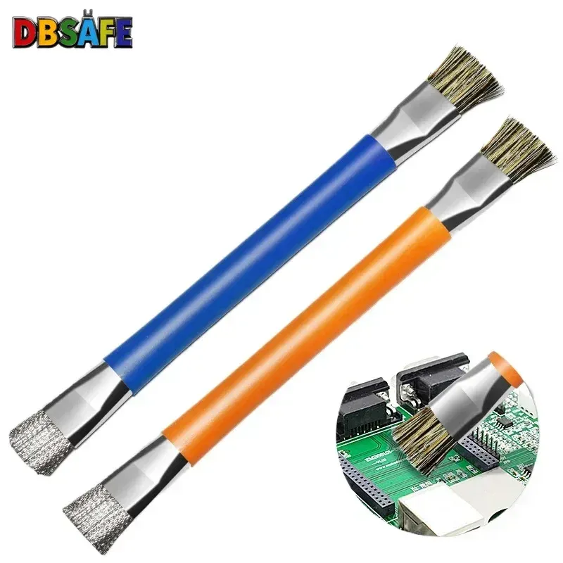 Brosse antistatique de sécurité pour carte mère et circuit imprimé (PCB), brosse de nettoyage pour téléphone portable, kit d'outils de réparation, à double tête - Image 1