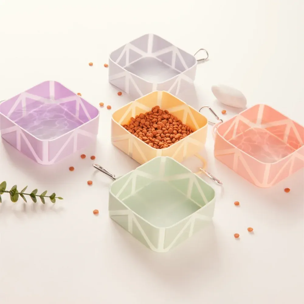 Gamelle de voyage pliable en silicone pour chien et chat, idéale pour le camping et la randonnée 3