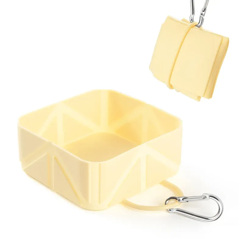 Gamelle de voyage pliable en silicone pour chien et chat, idéale pour le camping et la randonnée 7
