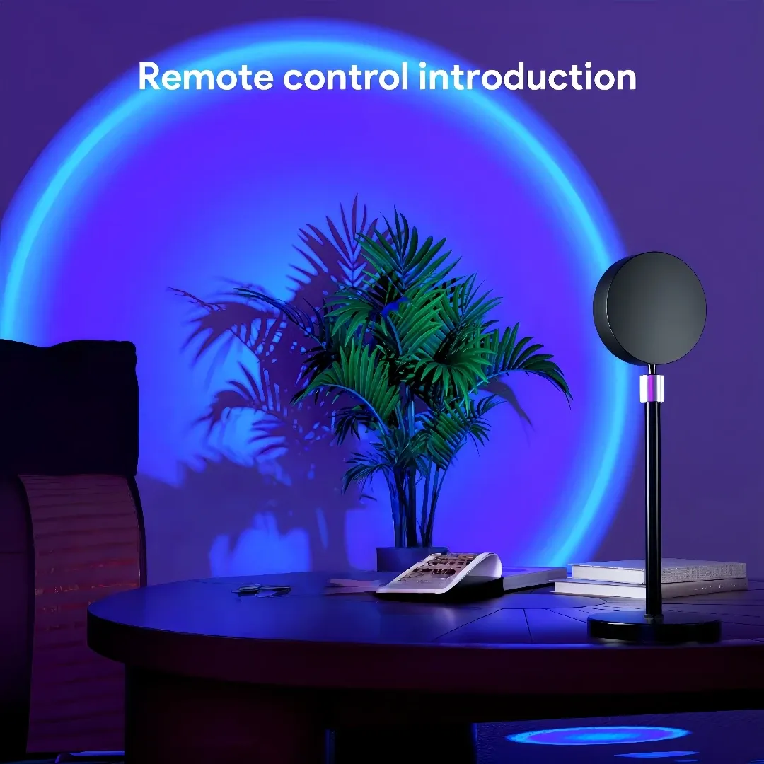 Projecteur de coucher de soleil, veilleuse LED multicolore à 16 couleurs changeantes, lampe de photographie pour selfie, décoration de fête et idée cadeau de Noël pour femme 2