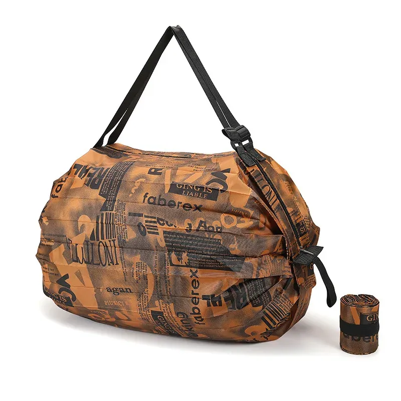 Sac à main CamSolomon grande capacité avec poignée, pliable, idéal pour le voyage et les courses 23