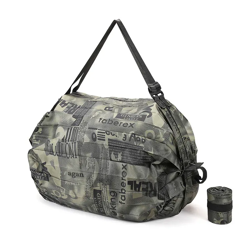Sac à main CamSolomon grande capacité avec poignée, pliable, idéal pour le voyage et les courses 25