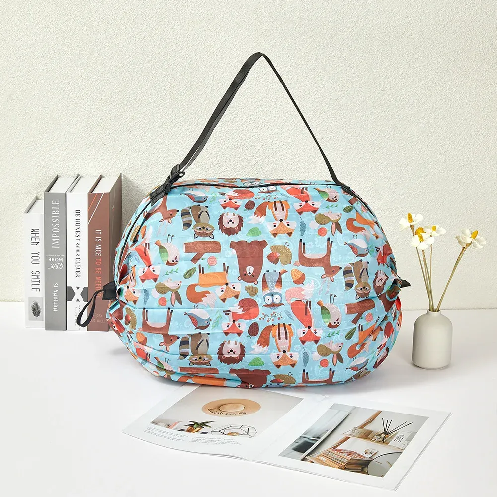 Sac à main CamSolomon grande capacité avec poignée, pliable, idéal pour le voyage et les courses 19
