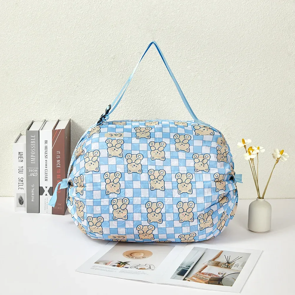 Sac à main CamSolomon grande capacité avec poignée, pliable, idéal pour le voyage et les courses 22