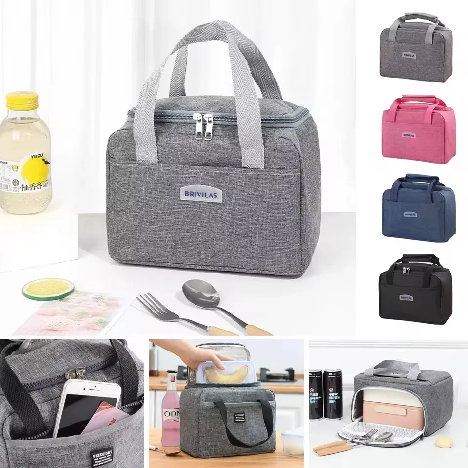 Sac à déjeuner portable isotherme pour femme, étanche, avec bandoulière - Image 1