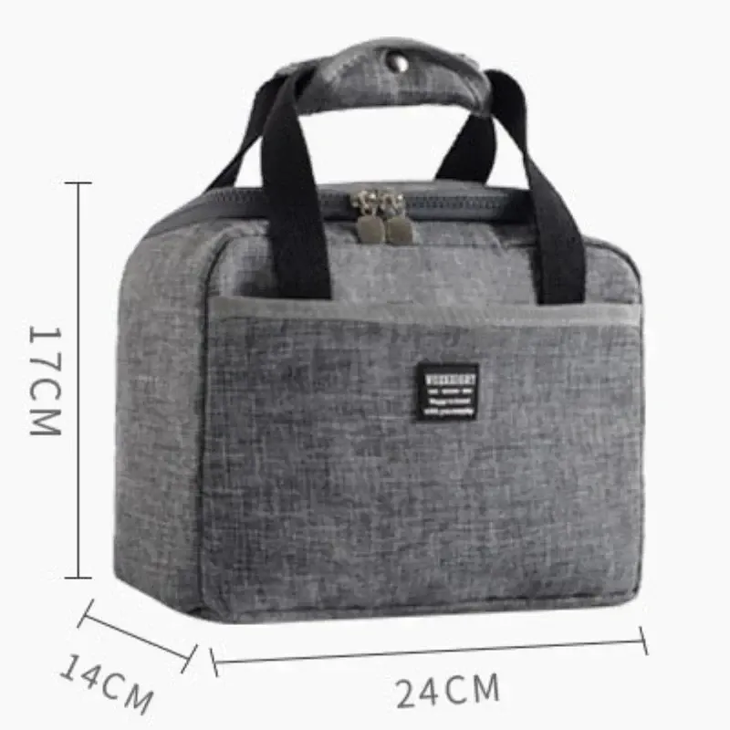 Sac à déjeuner portable isotherme pour femme, vue d'ensemble