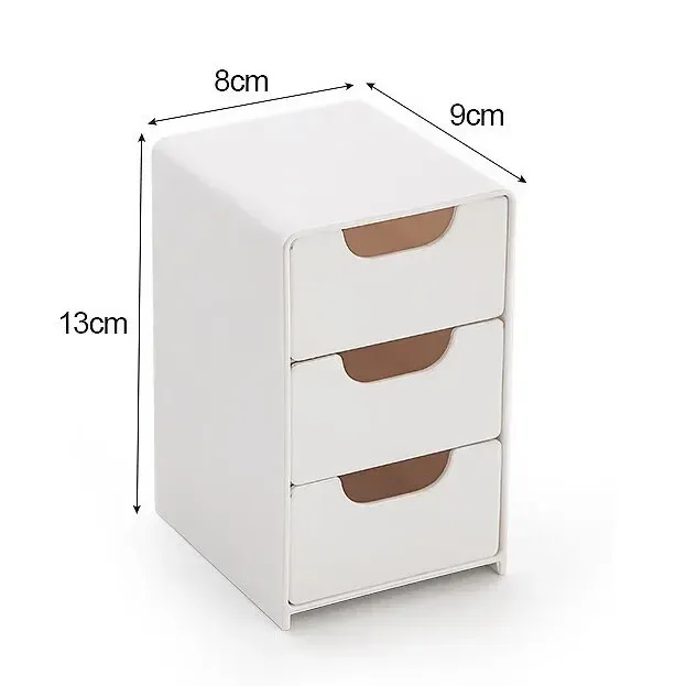 Organisateur de bureau élégant à 3 niveaux avec tiroirs