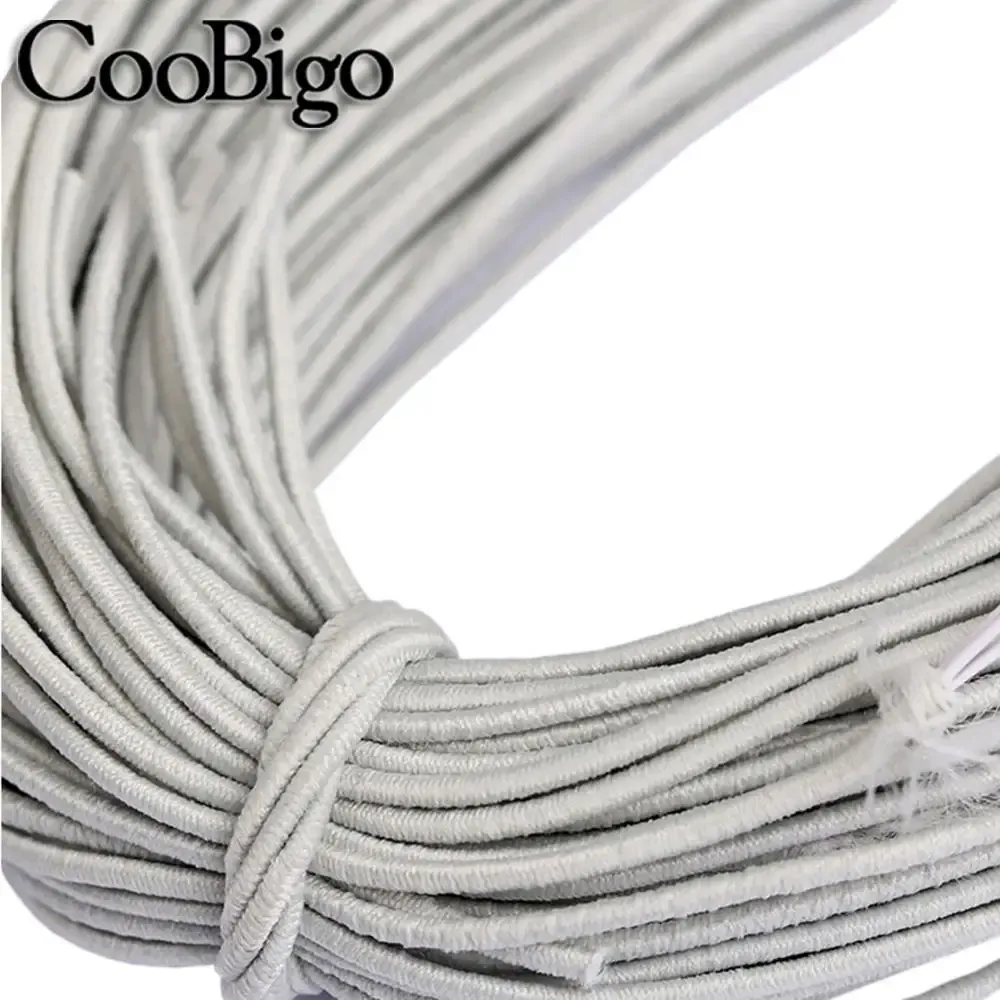 Élastique rond 5 mètres, 1 mm, 2 mm, 3 mm, cordon élastique, corde élastique, bande de caoutchouc, sangle, lacets et accessoires de couture 33