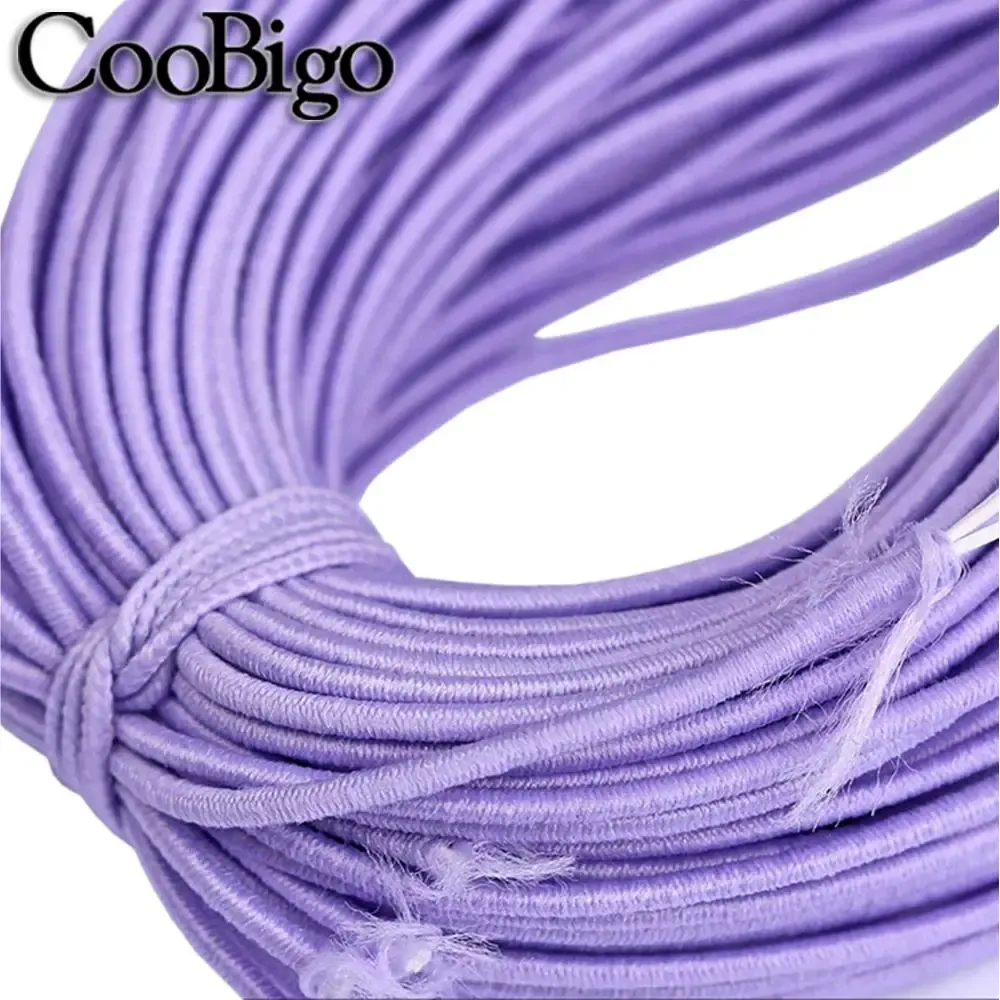 Élastique rond 5 mètres, 1 mm, 2 mm, 3 mm, cordon élastique, corde élastique, bande de caoutchouc, sangle, lacets et accessoires de couture 34