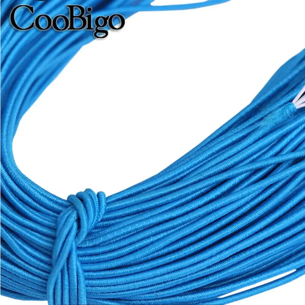 Élastique rond 5 mètres, 1 mm, 2 mm, 3 mm, cordon élastique, corde élastique, bande de caoutchouc, sangle, lacets et accessoires de couture 35