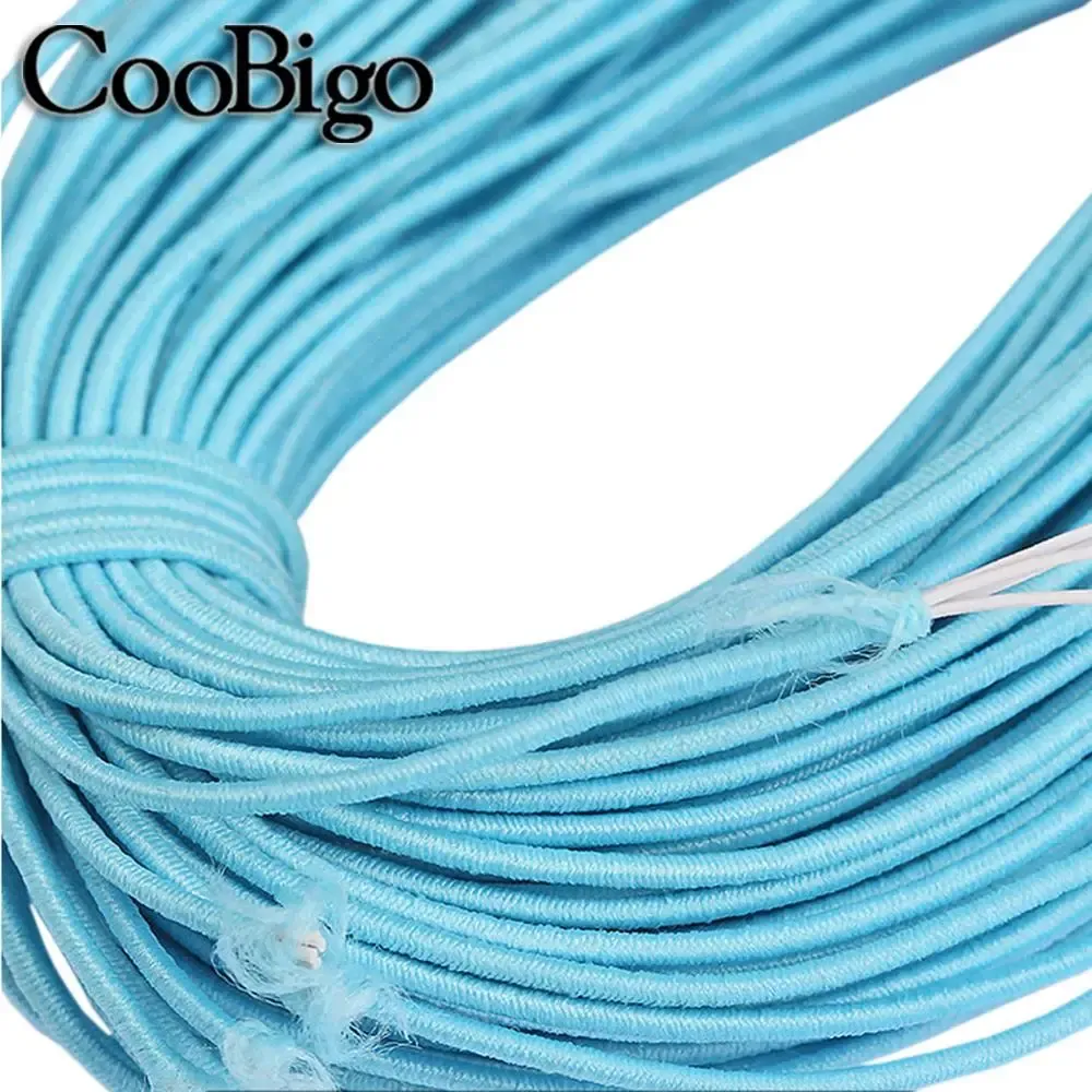 Élastique rond 5 mètres, 1 mm, 2 mm, 3 mm, cordon élastique, corde élastique, bande de caoutchouc, sangle, lacets et accessoires de couture 36