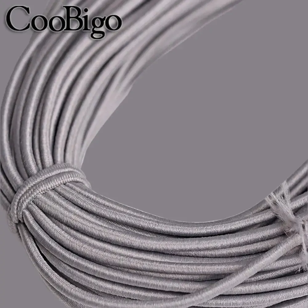 Élastique rond 5 mètres, 1 mm, 2 mm, 3 mm, cordon élastique, corde élastique, bande de caoutchouc, sangle, lacets et accessoires de couture 20