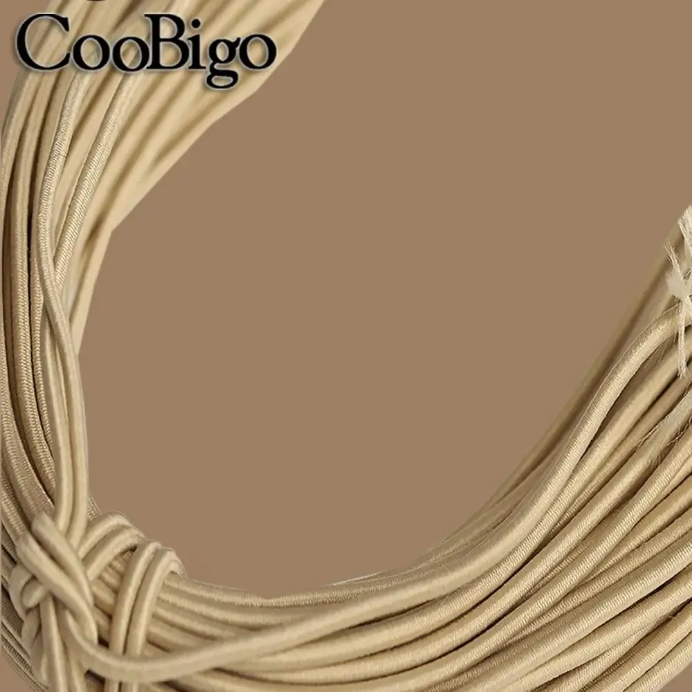 Élastique rond 5 mètres, 1 mm, 2 mm, 3 mm, cordon élastique, corde élastique, bande de caoutchouc, sangle, lacets et accessoires de couture 21