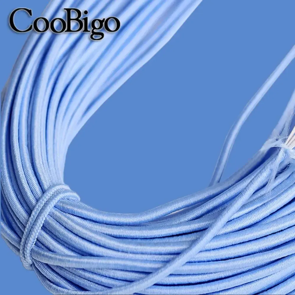Élastique rond 5 mètres, 1 mm, 2 mm, 3 mm, cordon élastique, corde élastique, bande de caoutchouc, sangle, lacets et accessoires de couture 22