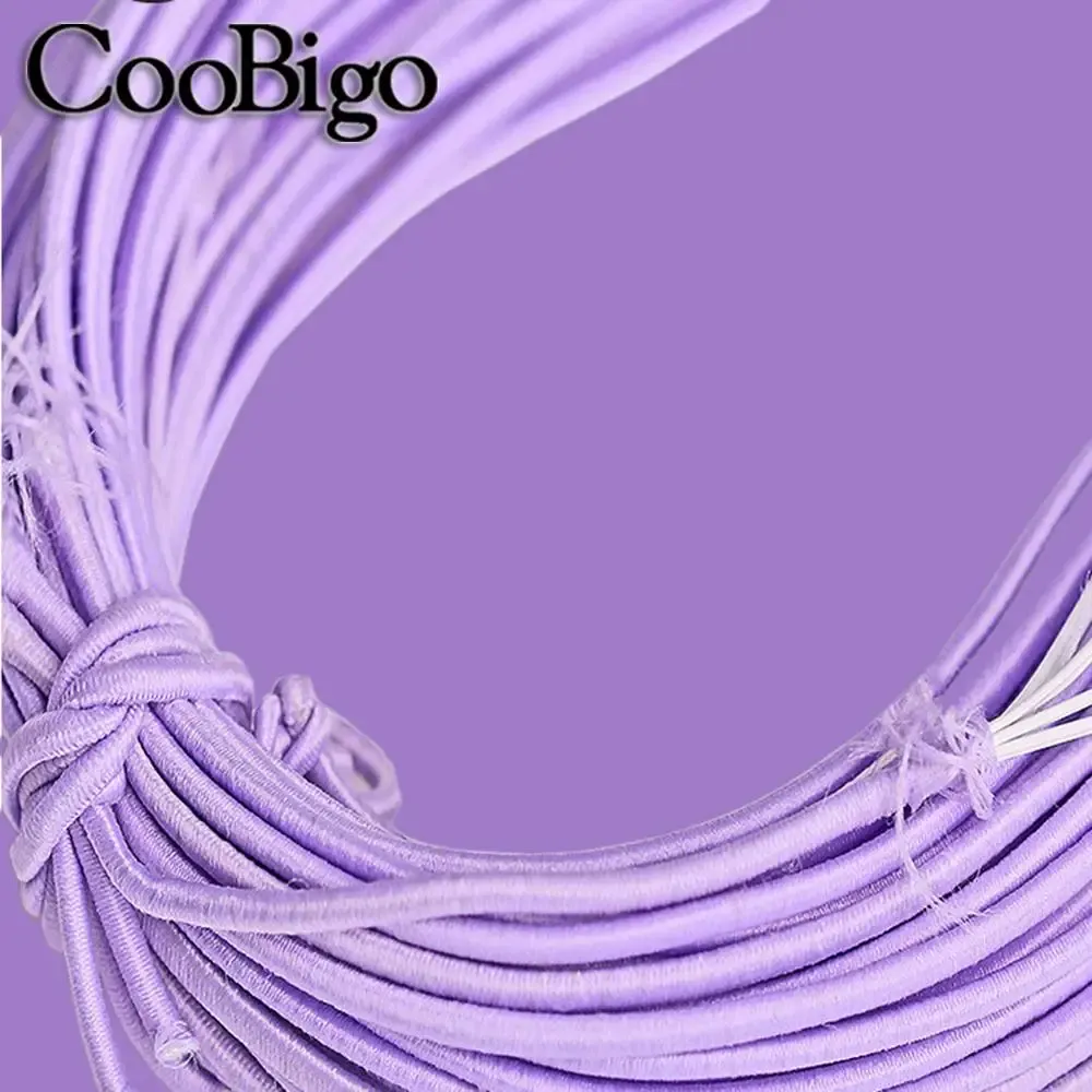 Élastique rond 5 mètres, 1 mm, 2 mm, 3 mm, cordon élastique, corde élastique, bande de caoutchouc, sangle, lacets et accessoires de couture 23