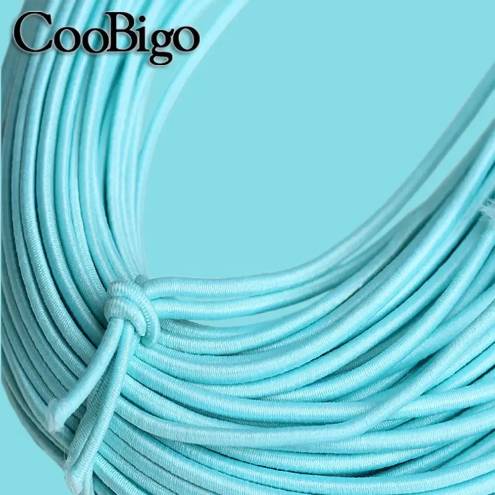 Élastique rond 5 mètres, 1 mm, 2 mm, 3 mm, cordon élastique, corde élastique, bande de caoutchouc, sangle, lacets et accessoires de couture 24