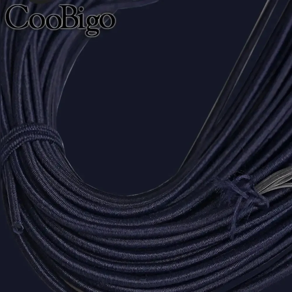 Élastique rond 5 mètres, 1 mm, 2 mm, 3 mm, cordon élastique, corde élastique, bande de caoutchouc, sangle, lacets et accessoires de couture 25