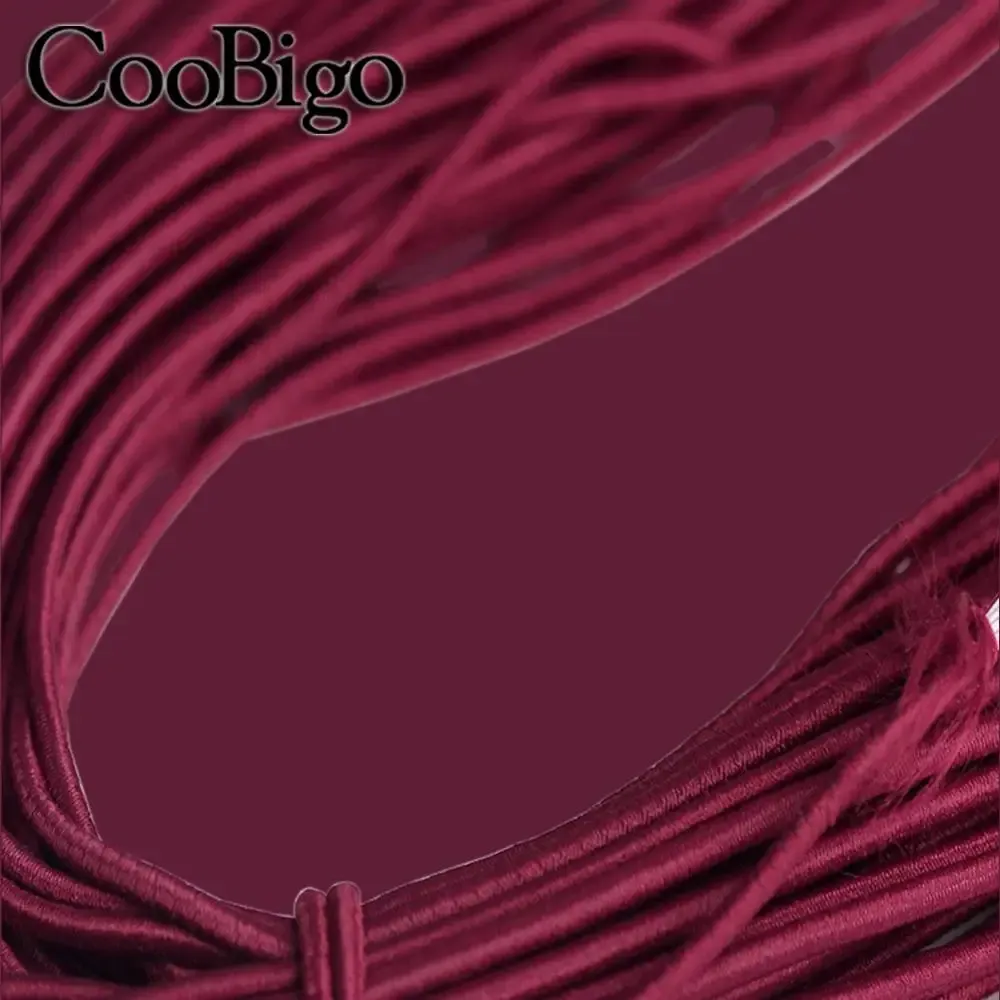 Élastique rond 5 mètres, 1 mm, 2 mm, 3 mm, cordon élastique, corde élastique, bande de caoutchouc, sangle, lacets et accessoires de couture 27