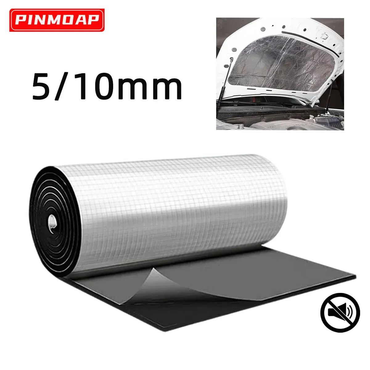 Tapis d'insonorisation pour voiture 5 mm et 10 mm, mousse à cellules fermées pour isolation thermique et phonique, isolation de capot et tapis d'isolation pour camping-car - Image 1