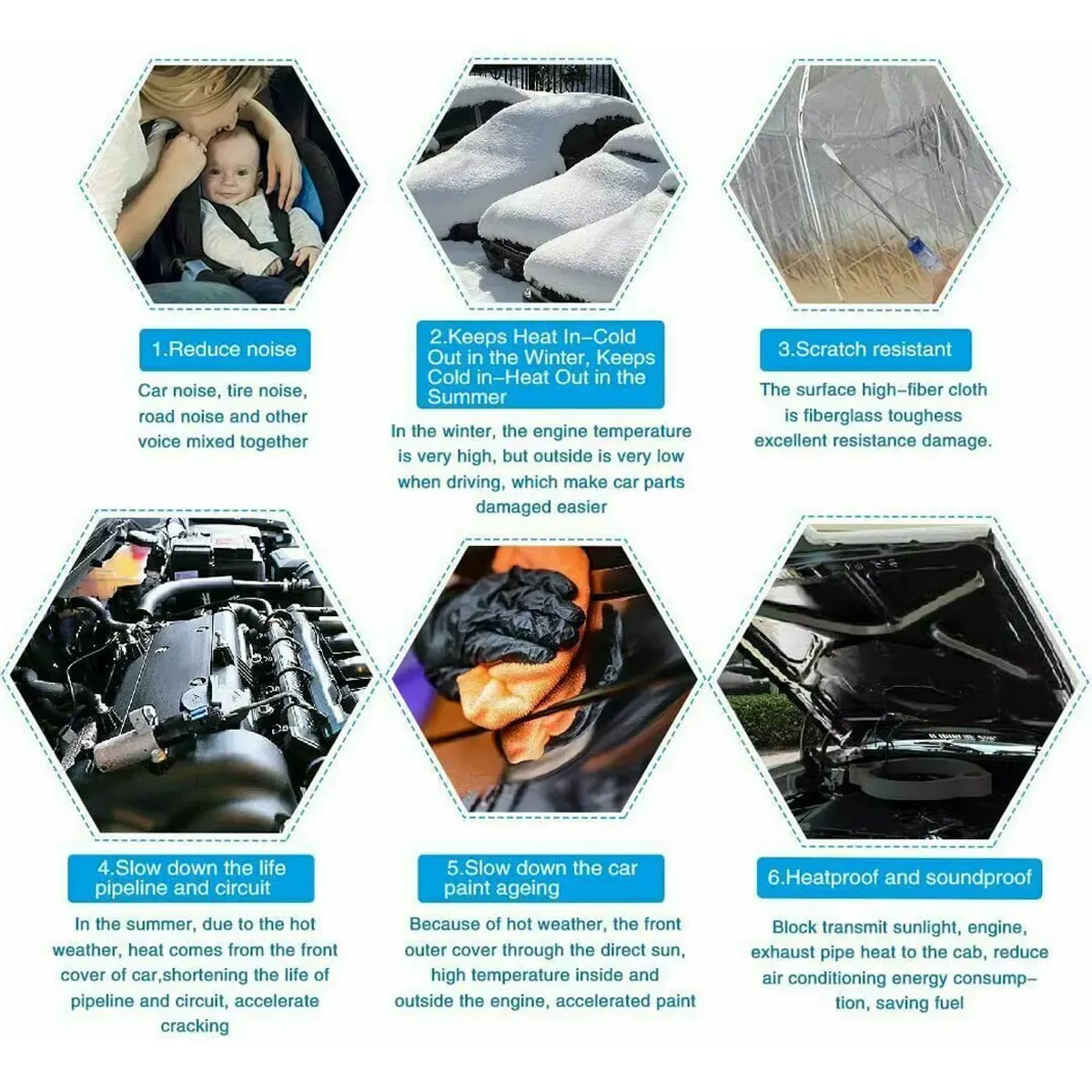 Tapis d'insonorisation pour voiture 5 mm et 10 mm, mousse à cellules fermées pour isolation thermique et phonique, isolation de capot et tapis d'isolation pour camping-car 5