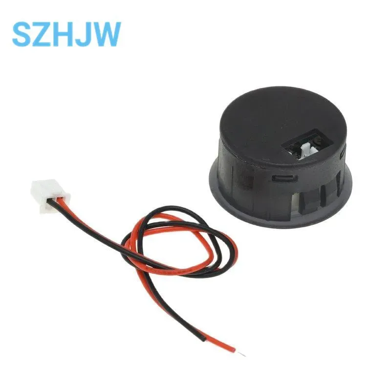Voltmètre numérique circulaire à LED, courant continu 4 à 100 V, voltmètre DC à deux fils, affichage à tête, outil de protection de connexion 2