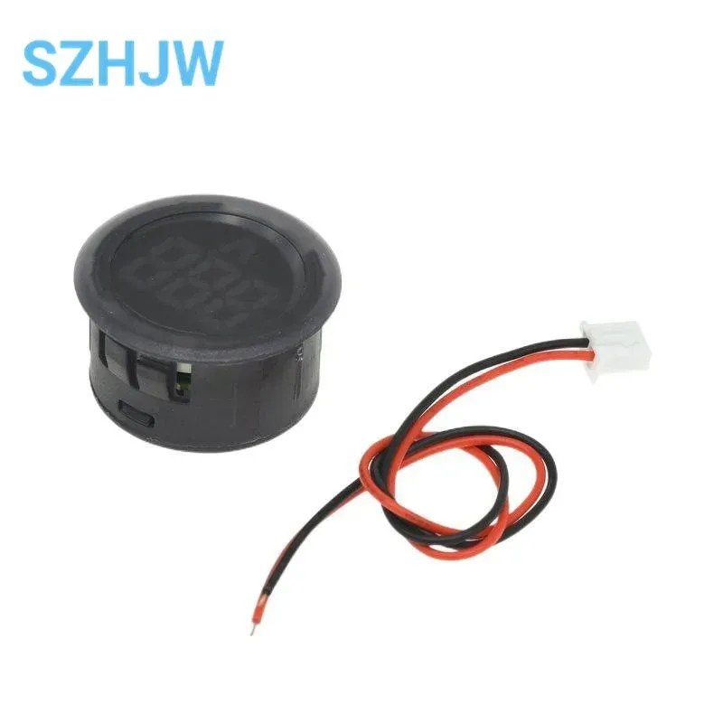 Voltmètre numérique circulaire à LED, courant continu 4 à 100 V, voltmètre DC à deux fils, affichage à tête, outil de protection de connexion 3