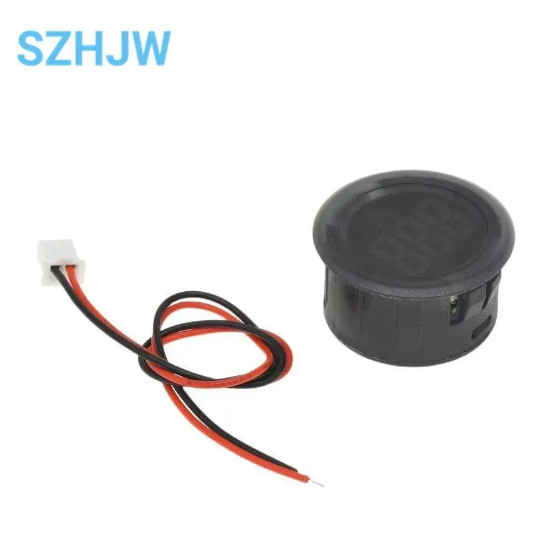Voltmètre numérique circulaire à LED, courant continu 4 à 100 V, voltmètre DC à deux fils, affichage à tête, outil de protection de connexion 4