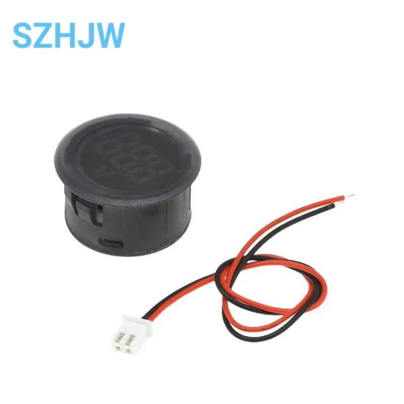 Voltmètre numérique circulaire à LED, courant continu 4 à 100 V, voltmètre DC à deux fils, affichage à tête, outil de protection de connexion 5